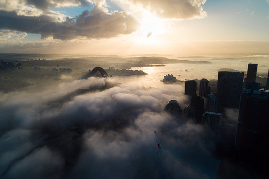 Foggy Sydney Harbour