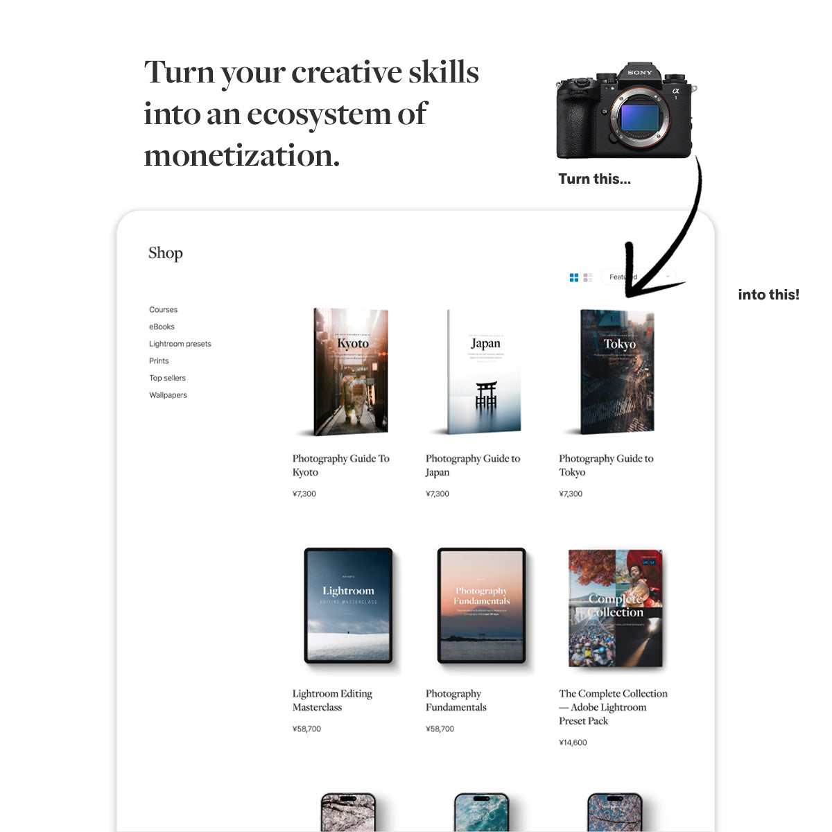 Turn your creative skills into an ecosystem of monetisation